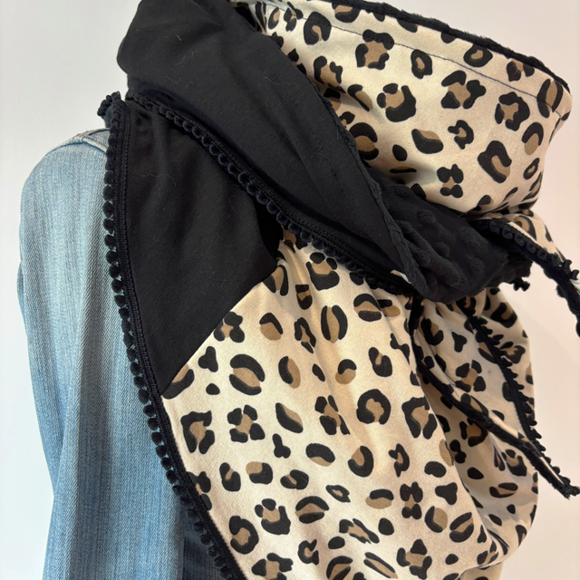 Maxi Chèche Happy Léo 2 pompons noirs