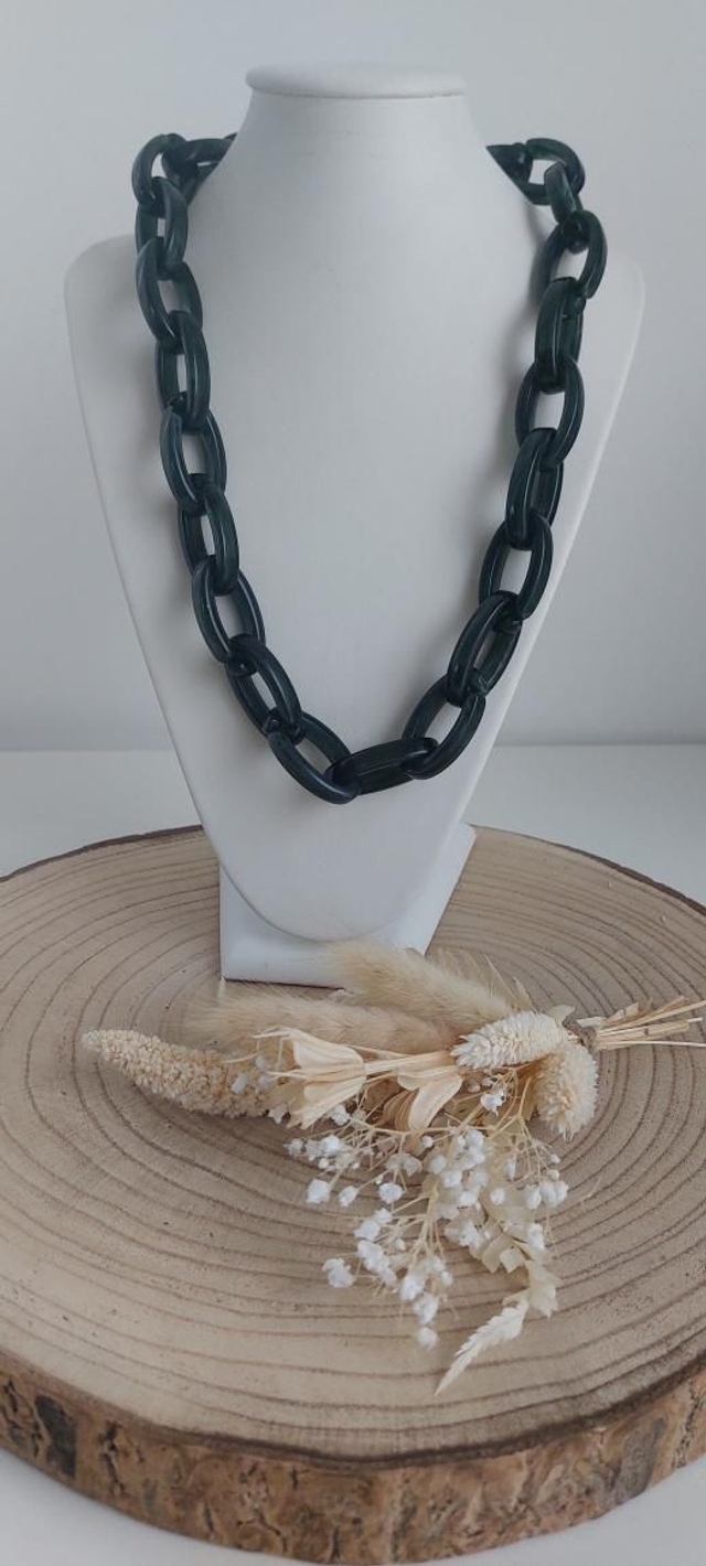 Collier Nino vert bouteille 