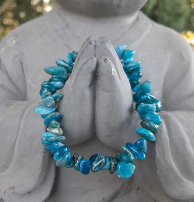 Bracelet baroque Apatite bleu