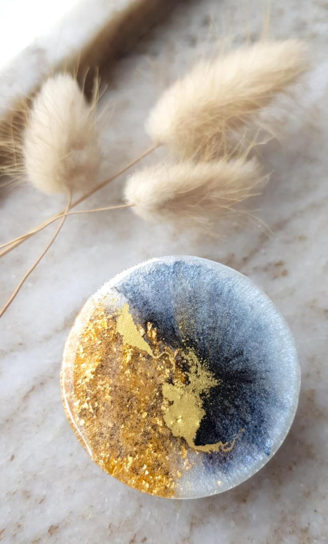 Phone Grip - Gold with grey