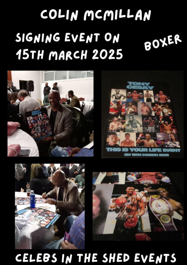 Colin McMillan Limited Edition Signed A3 Tony Cesay This Is Your Life Event Print At Our Private Signing Event On 15th March 2025 BUY NOW