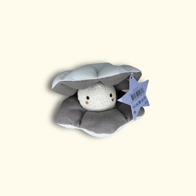 Picca Loulou Peluche Petite huître bleue