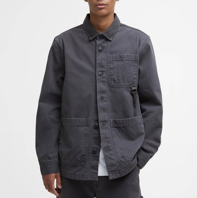 Barbour Bowland Garment Dyed Overshirt Black