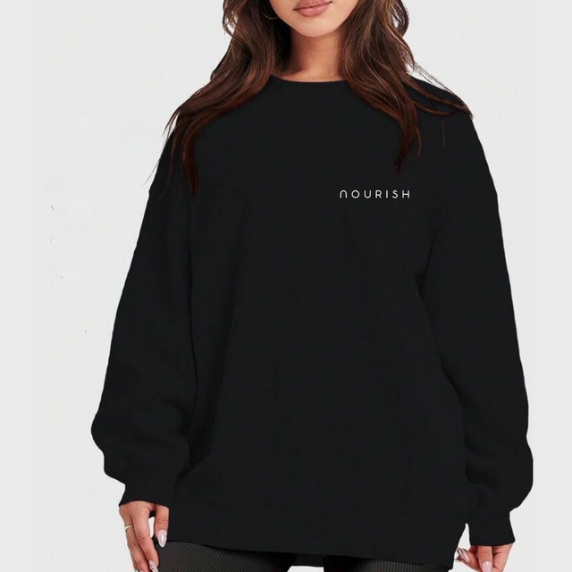 Nourish Oversized drop shoulder sweatshirt.