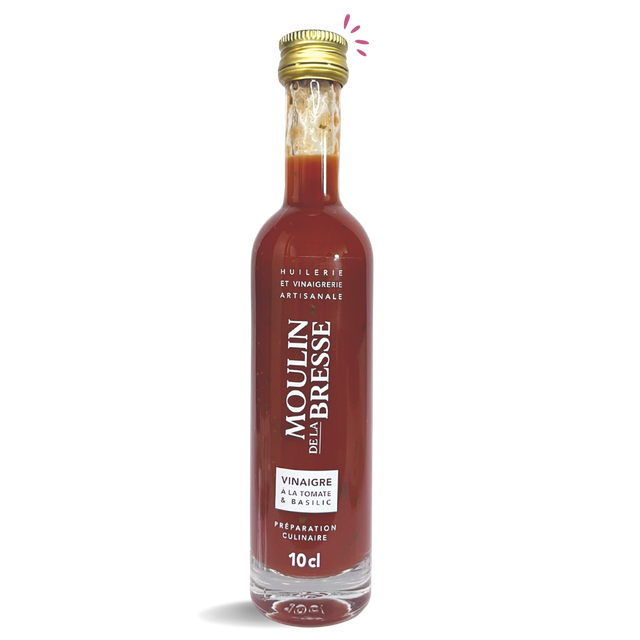 45｜Vinaigre à la pulpe de tomate et basilic - Le moulin de la Bresse
