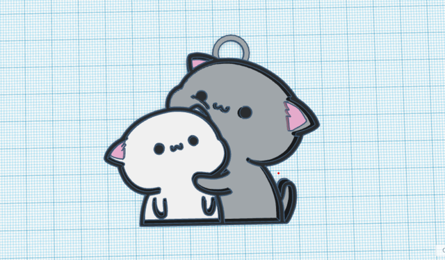 porte clés chat câlin