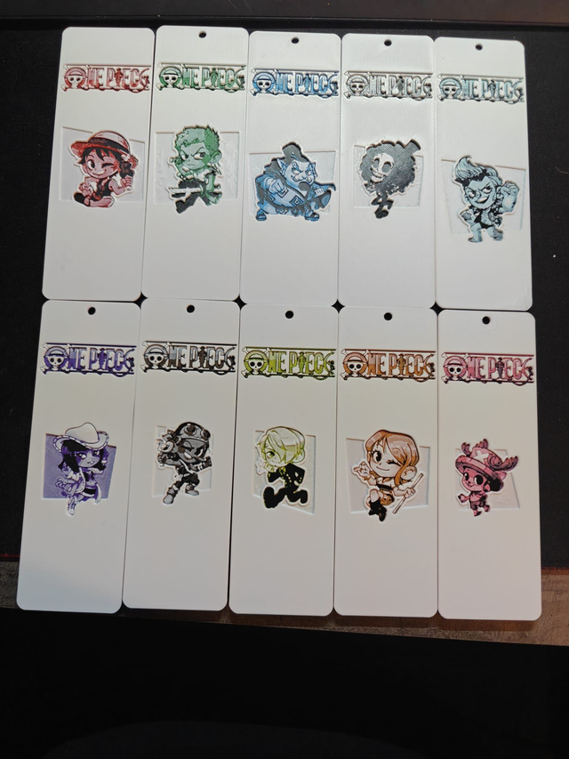 Marque‑page One Piece et cadre de présentation A4