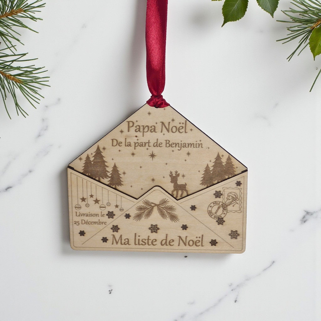 Liste de cadeaux de Noël personnalisée pour enfants, lettre au Père Noël - Papa Noël