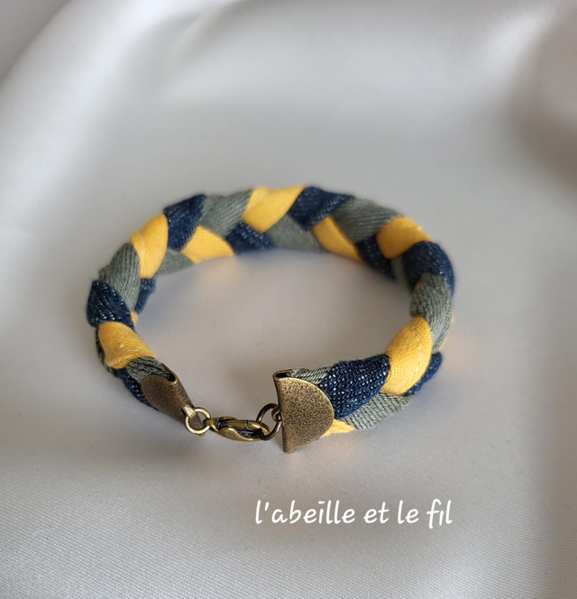 Bracelet Jeannette- Tricolore- Fermoir Bronze 