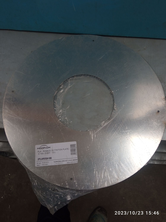 Pla - Rosace De Finition Plate - D 100 ( D Ext 153 ) - 2PLAROSA100 