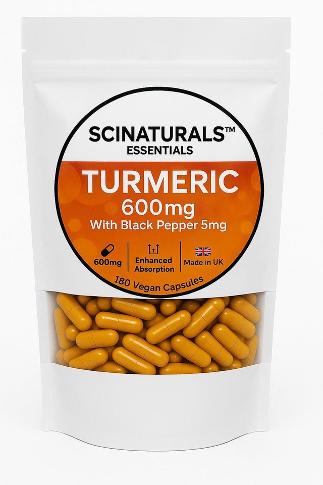 Turmeric 600mg Capsules with 5mg of Black Pepper