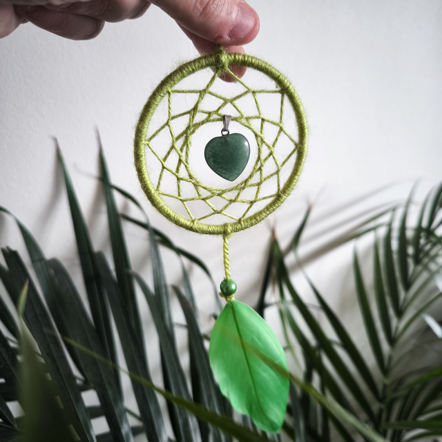 Attrape-rêves coeur - Aventurine verte