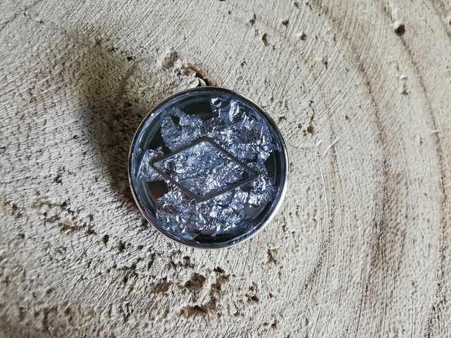 Losange &amp; paillettes d'argent