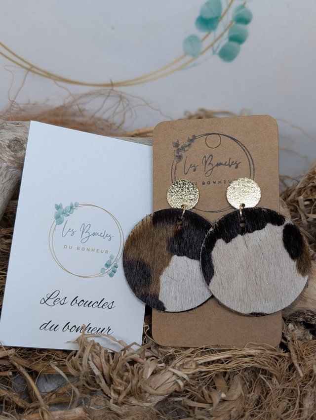 Boucles d&#039;oreilles Vache 🐄 po002
