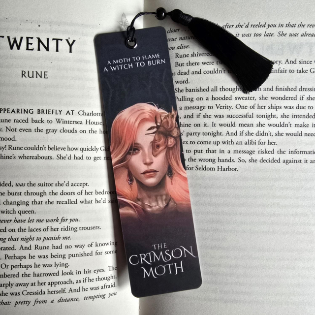 Crimson Moth - Rebel Witch - Bookmark - Kristen Ciccerelli