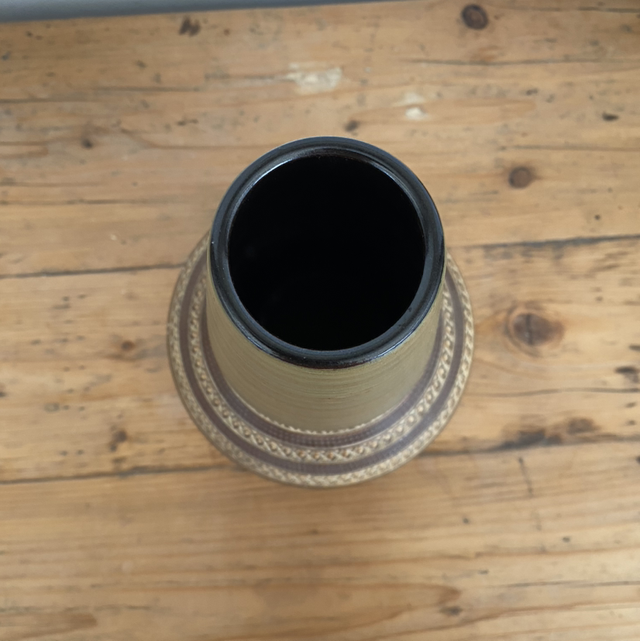 Vase en céramique Kaki West Germany