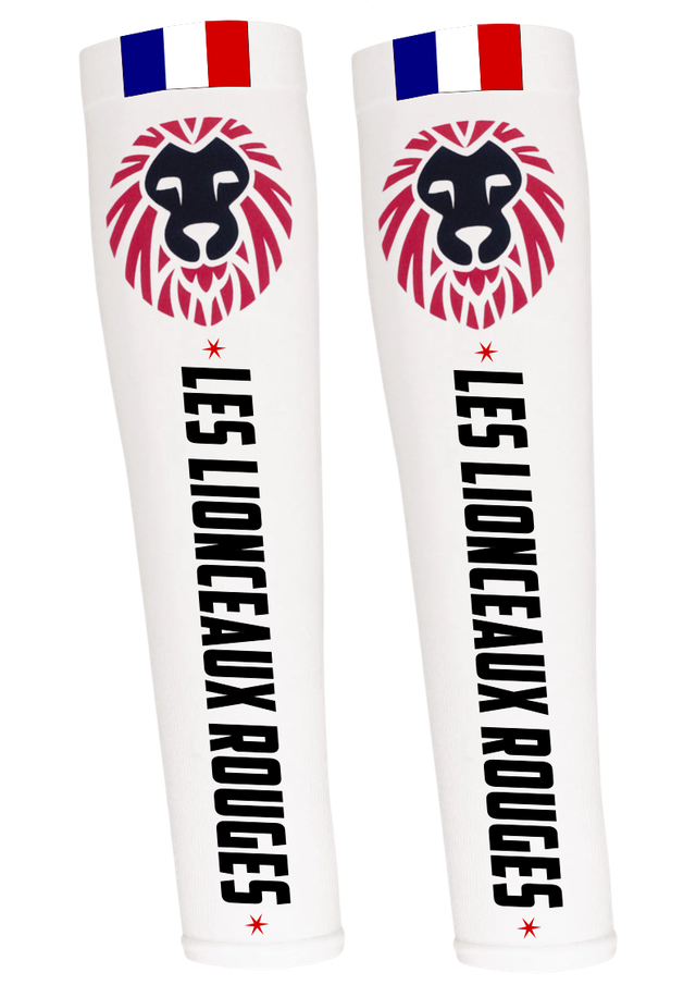 PAIRE DE MANCHONS DE BRAS - LES LIONCEAUX ROUGES