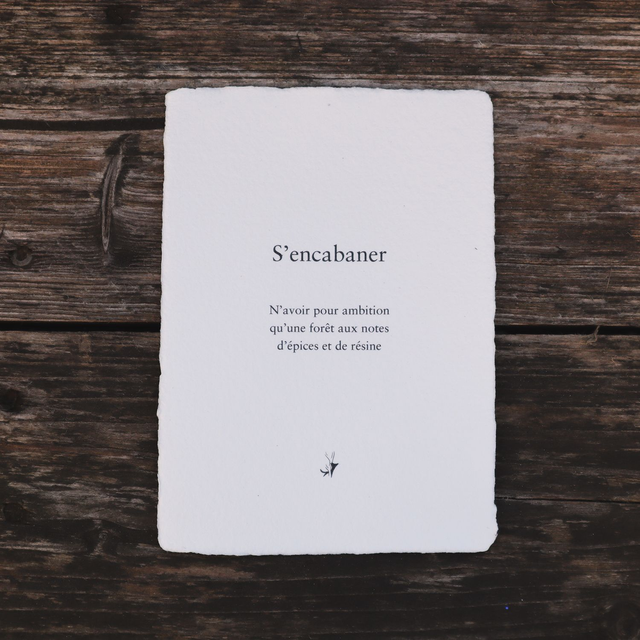 Carte &quot; S&#039;encabaner &quot;