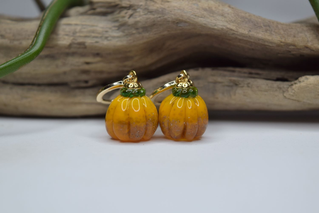 CRÉOLES CITROUILLES MONTURE OR