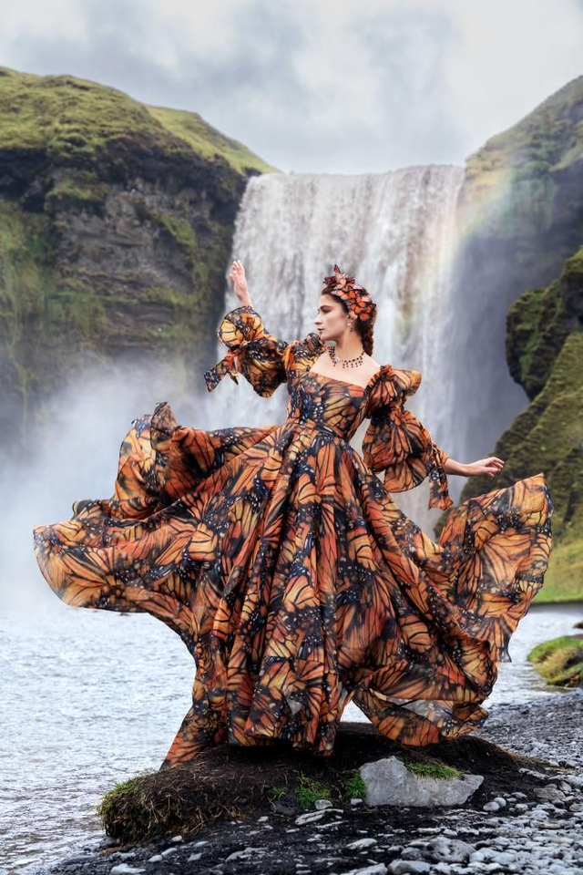 COLLIER - FLY ME TO THE MOON (argenté/grenat)