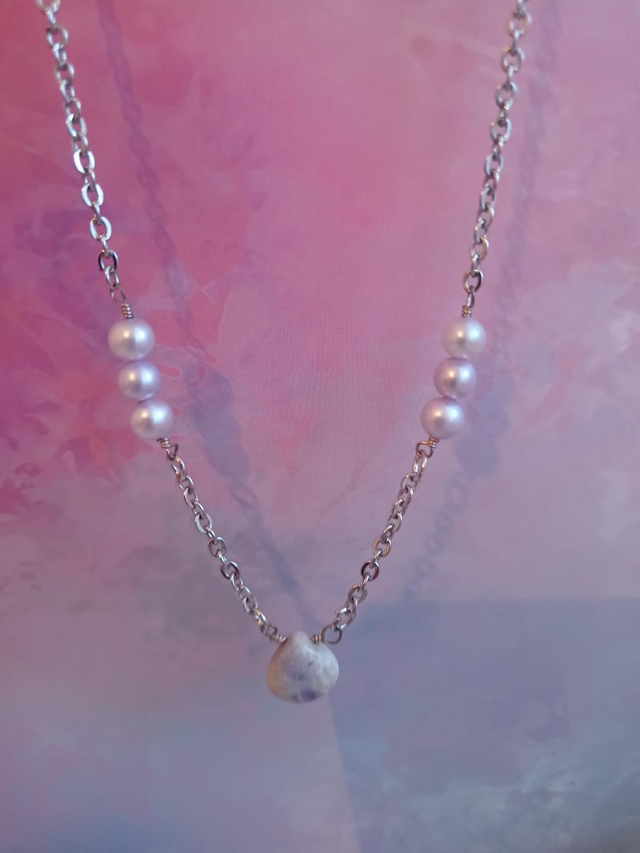 Pearl and Tiffany Opal Necklace 