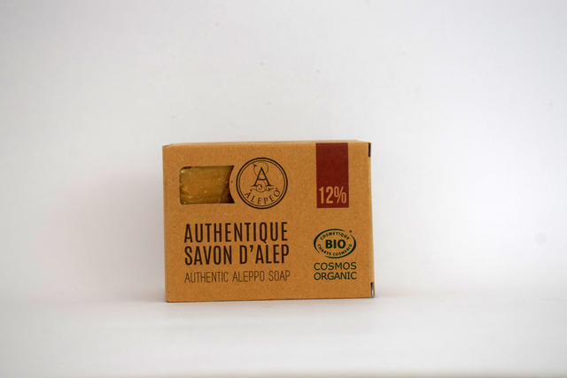 Savon d'Alep 12% - peaux sensibles BIO