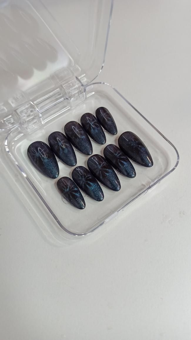 Fleur ambrée bleu - Amande M