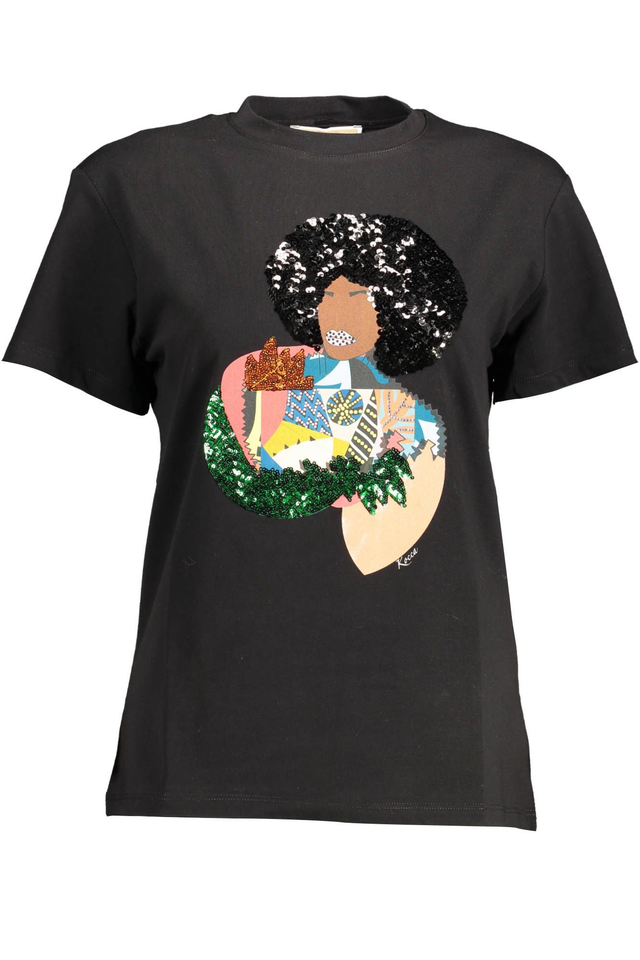 KOCCA T-SHIRT MANICHE CORTE DONNA NERO