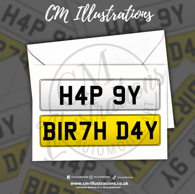 Reg Plate Happy Birthday 