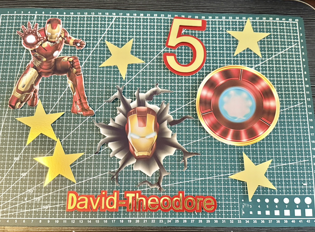 Iron man cake topper