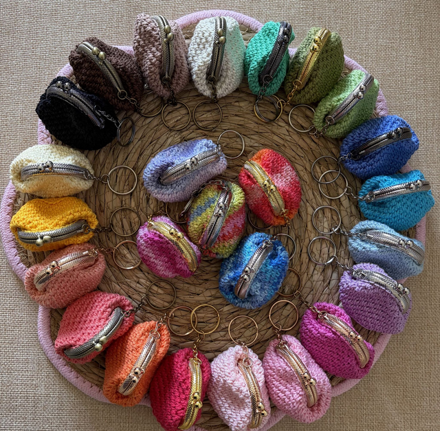 Mini porte-monnaie porte-clef