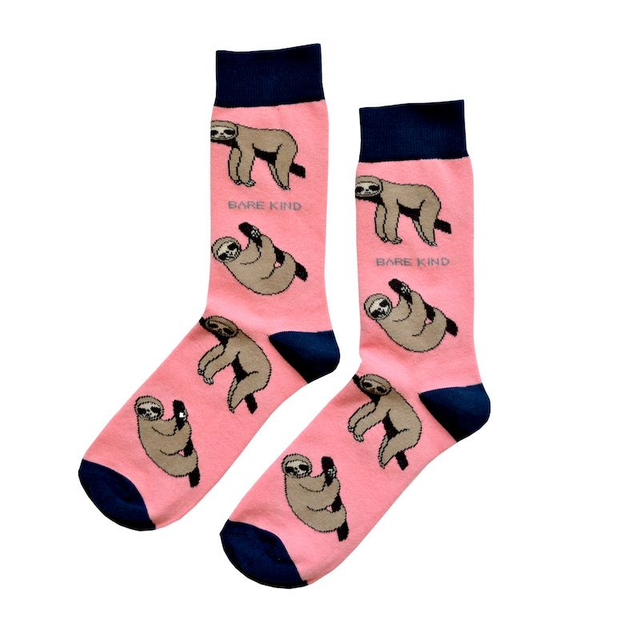 'Save the Sloths' Bamboo socks, Bare Kind - adult