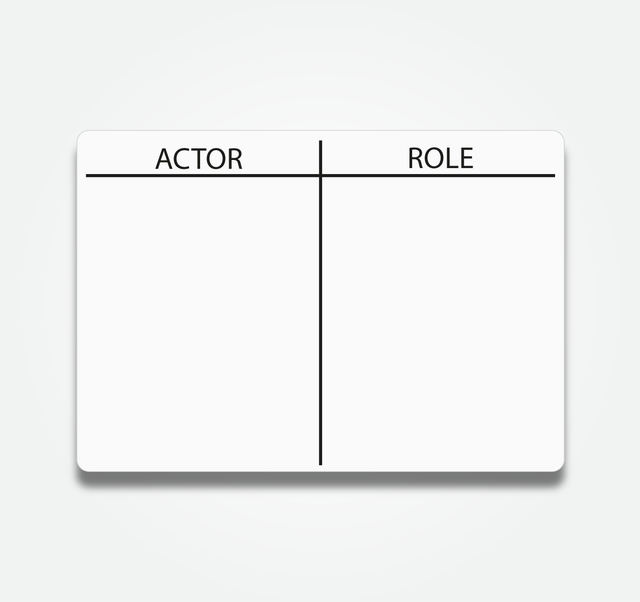 Actor/Role Table