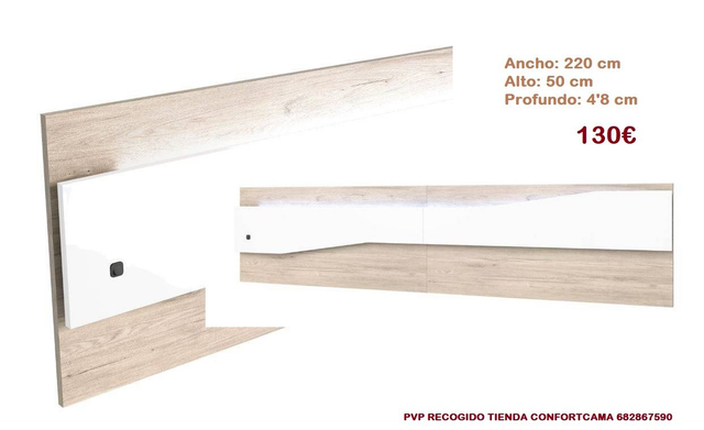 CABEZAL LED / MESITAS Y XINFONIER ASIMETRIC / DORMITORIO COMPLETO