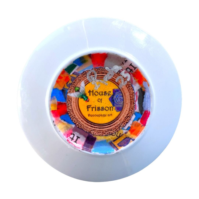 "Retreat is my Revenge" Maroon Upcycled Trinket Dish - House of Frisson