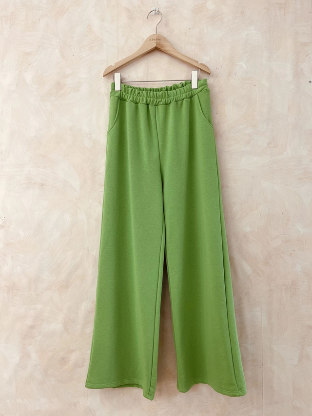 Pantalon large vert