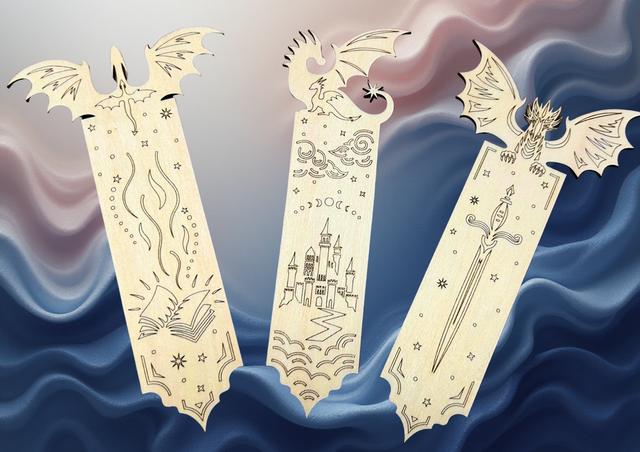 Holz Lesezeichen „Drachen“