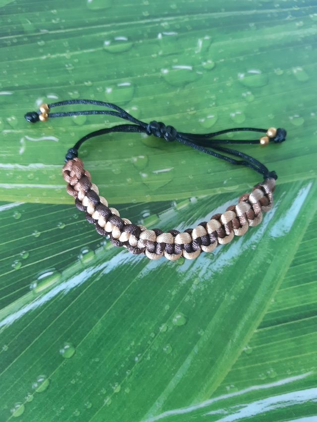 Armband kupfer braun beige schwarz