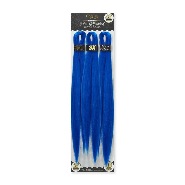 Cherish 3X VP Pre-Str. Braids 46 (Col.  BLUE)