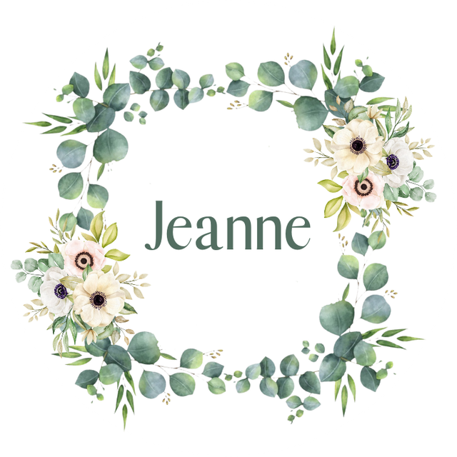 Lot de stickers papier &quot;Jeanne&quot; - Personnalisable 
