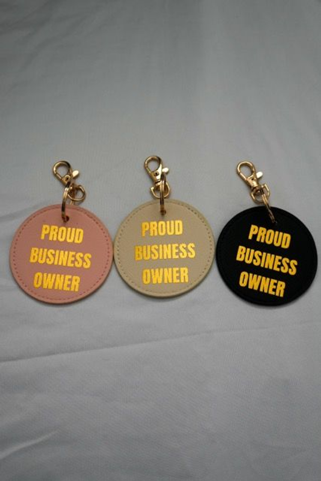 Proud Business Owner Keyring Bag Tag
