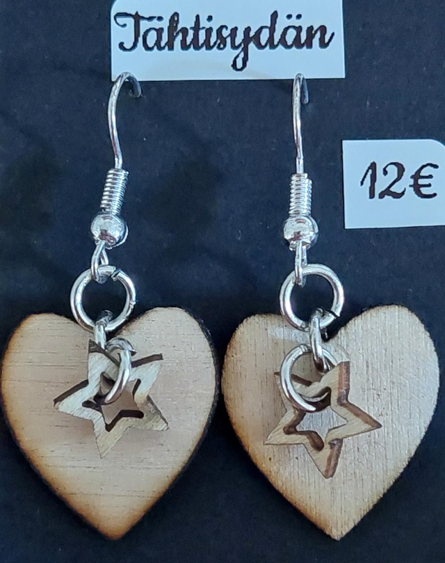 Tähtisydän-korvikset (pari)