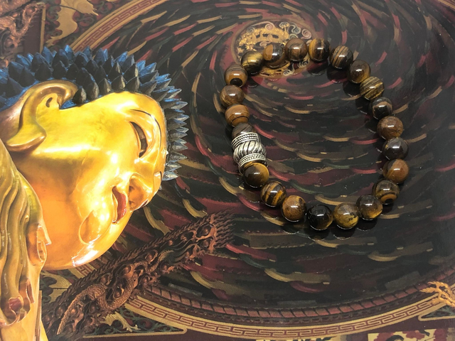 Bracelet Bali Basic Brown  Oeil de Tiger Brillant By MoustickatCie