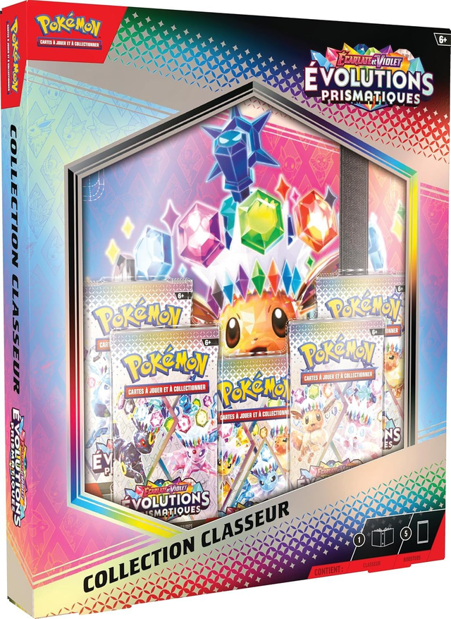 Coffret classeur EV 8.5 Évolutions Prismatiques - Pokémon JCC Janvier 2025