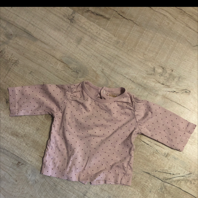 Tee shirt mauve à pois Kitchoun 