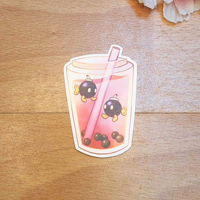 Bob-omb Boba Sticker