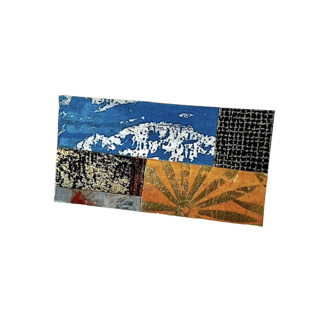 Abstract Landscape - Blue Skies Brooch