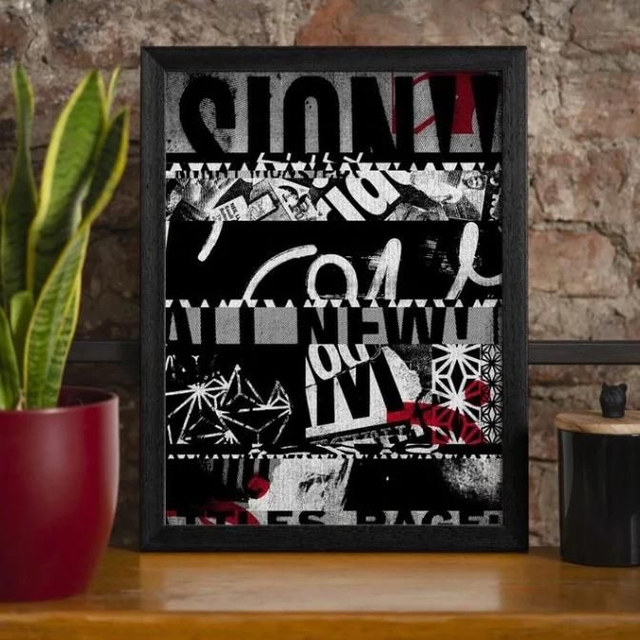 Shredded Abstract Typography 1 Print