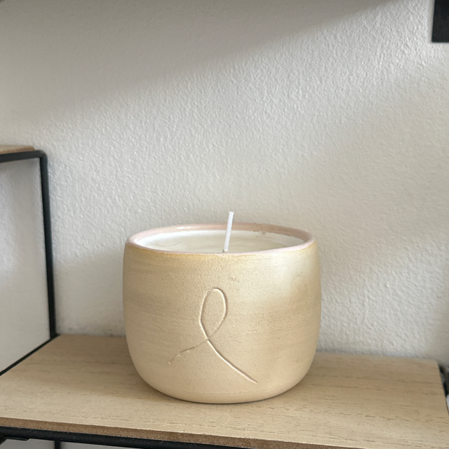 Bougie octobre rose 