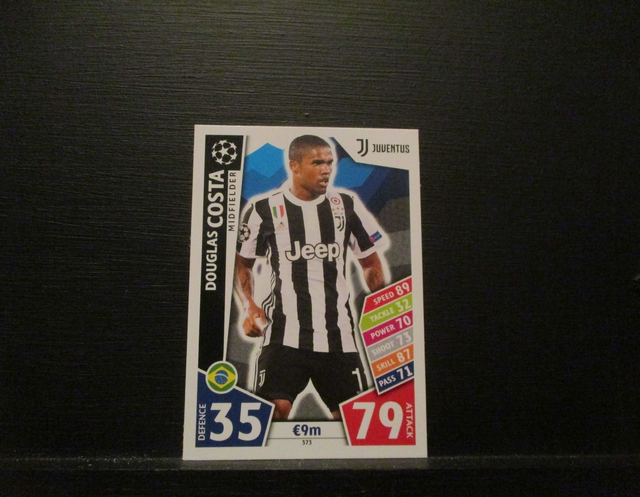 Douglas Costa - UEFA Champions League Match Attax 2017/18 Original Trading Card #373